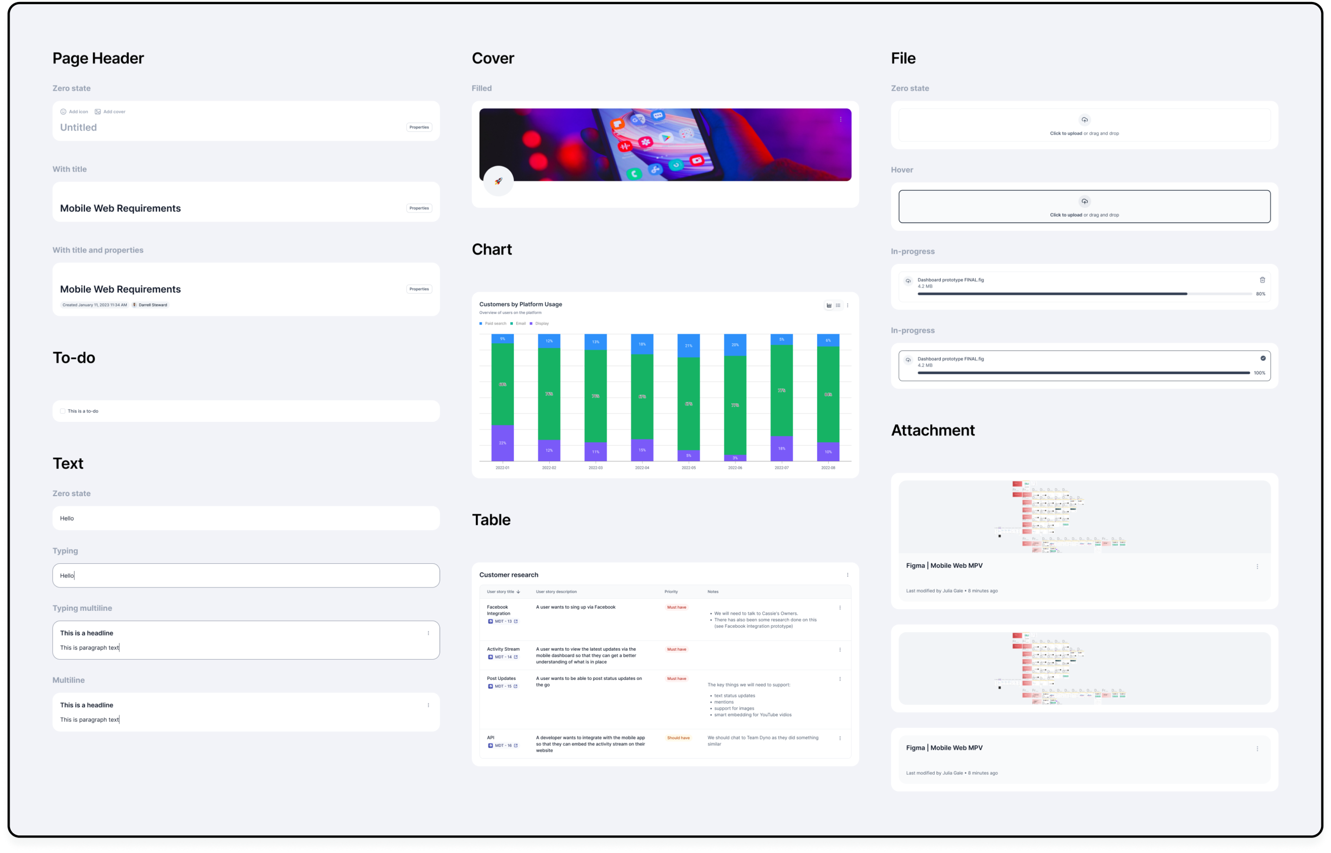 Dynamic content components Cardinal Y Combinator Julia Gale Product Design