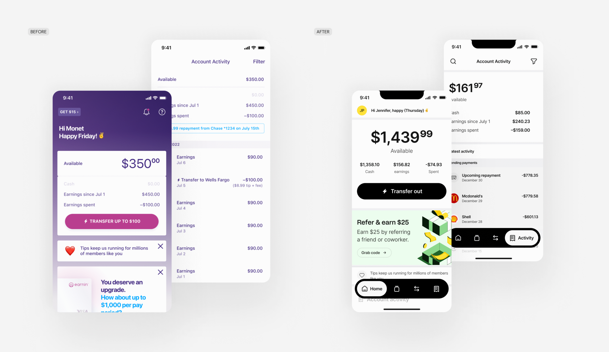 Brand Translation EarnIn Cheddar Design System UX UI Julia Gale