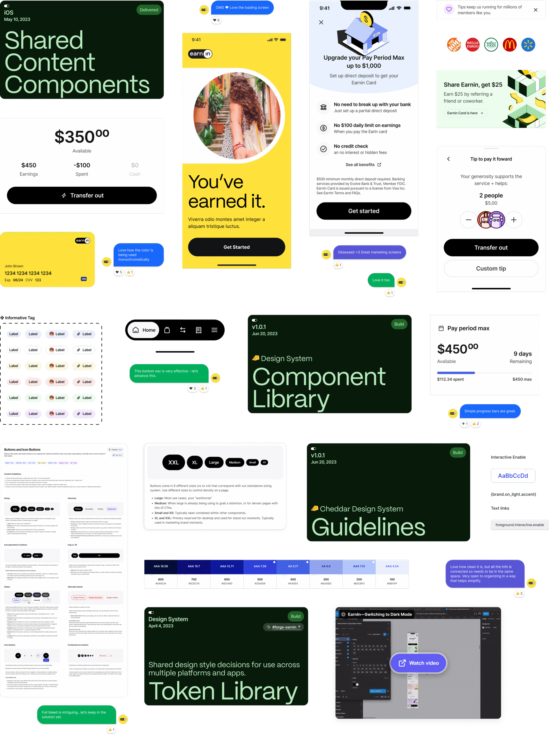 Impact _ EarnIn Cheddar Design System — UI Julia Gale